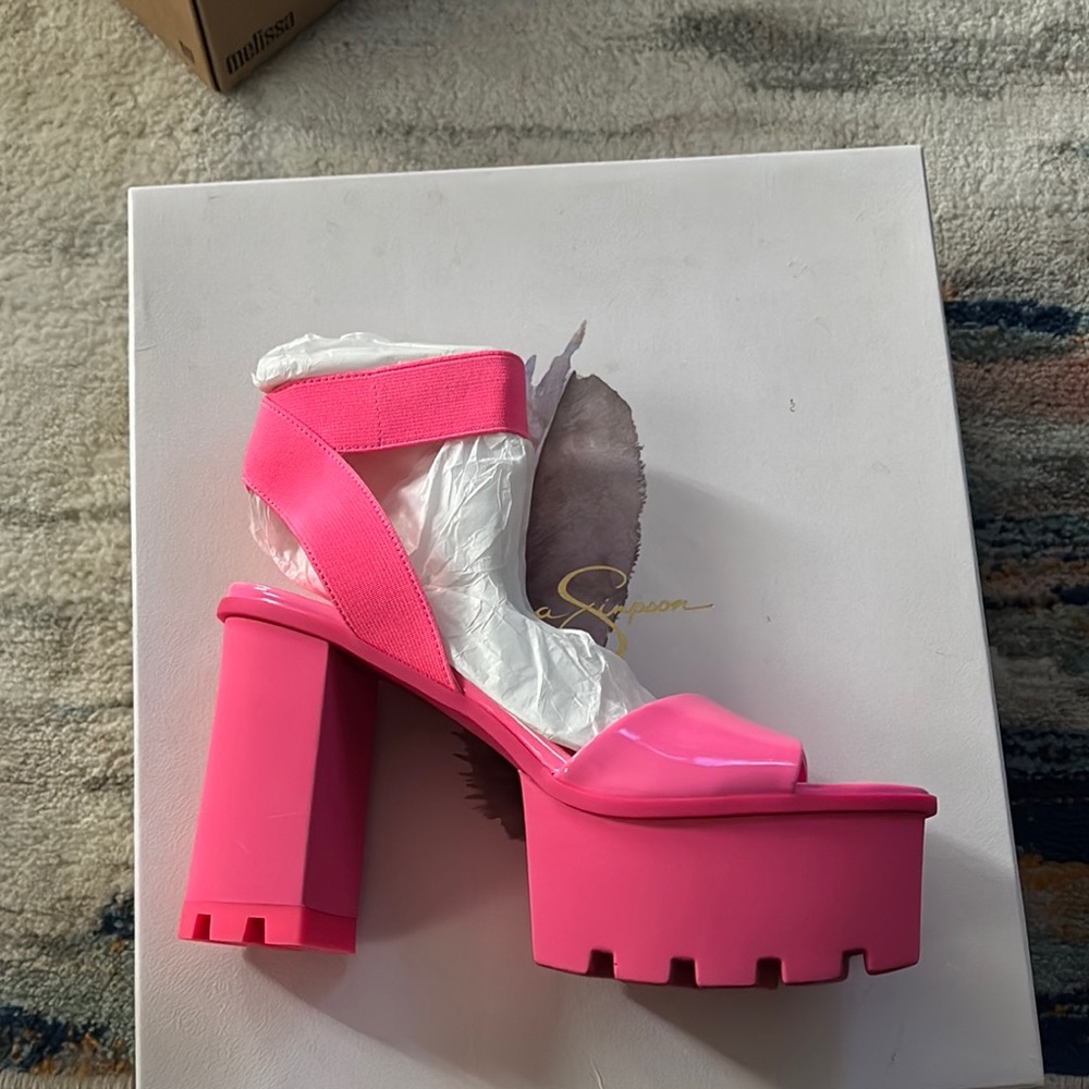 Jessica Simpson Pink Chunky Platform Shoes